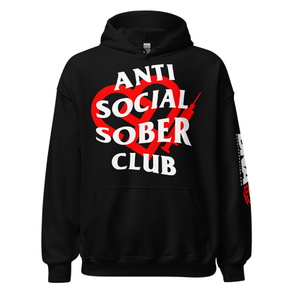 Anti Social Sober Club Unisex Hoodie - Dopeless Nation Alliance